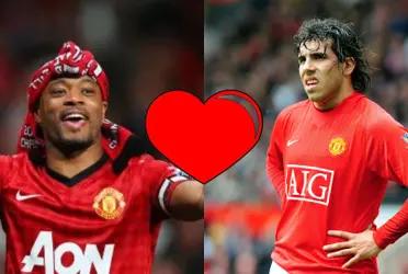 Evra y Tévez