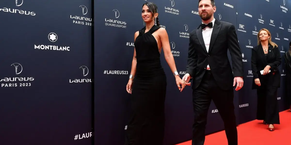 Leo Messi y su esposa