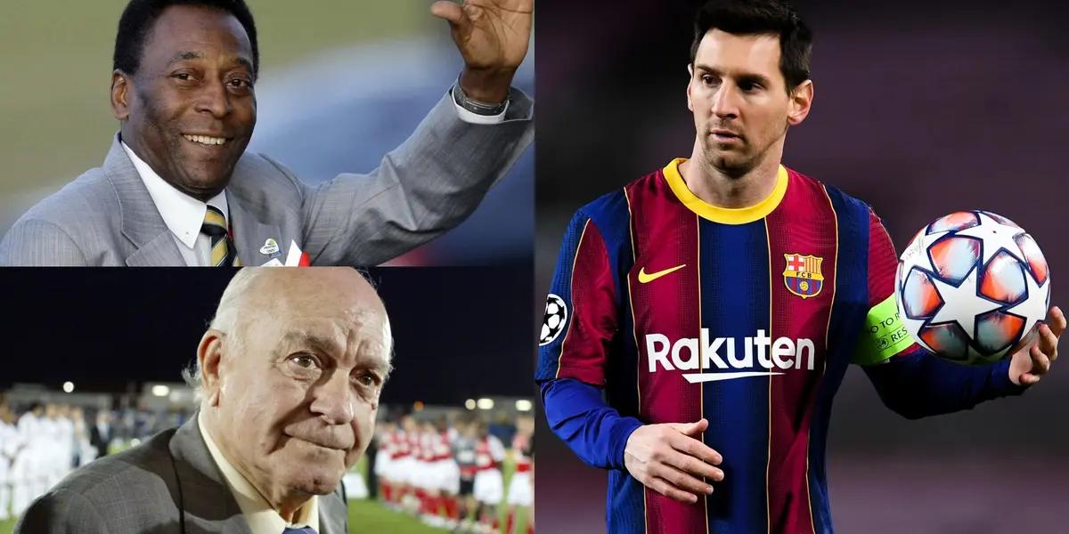 Pelé, Messi y Di Stéfano