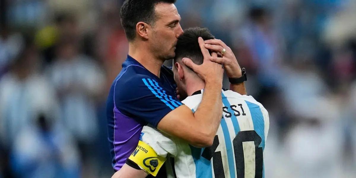 Scaloni y Messi