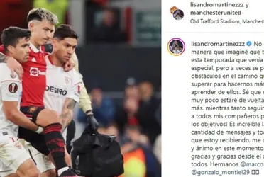 Además, el defensor del Manchester United agradeció a Marcos Acuña y Gonzalo Montiel, sus compañeros de la Selección.