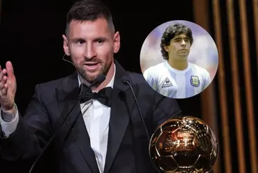 El actual 10 de la Selección Argentina le dedicó el premio al otro gran ídolo en el día de su cumpleaños.