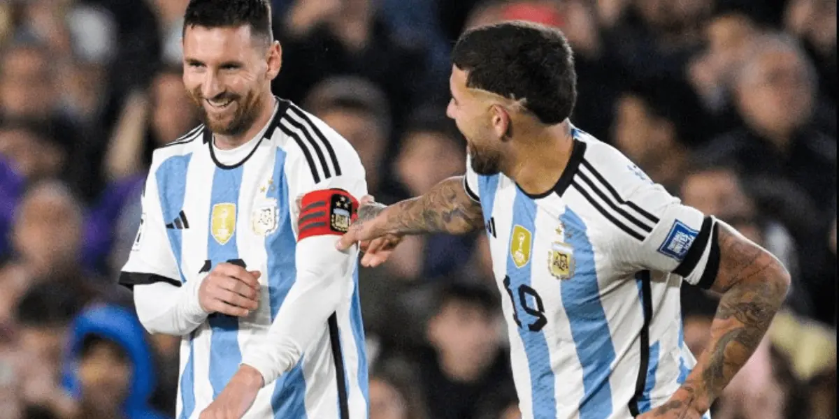 El astro argentino habló muy bien de sus compañeros en el post partido.