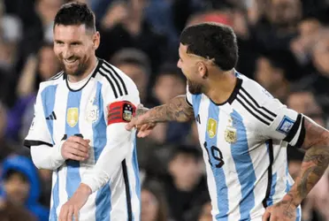 El astro argentino habló muy bien de sus compañeros en el post partido.