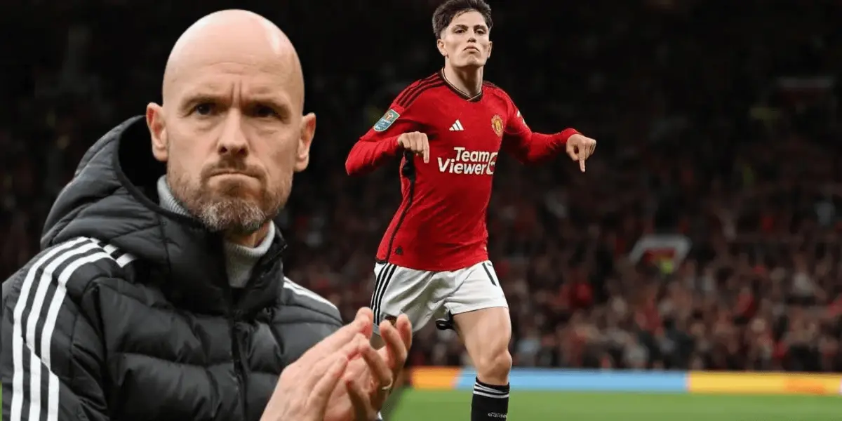 El joven argentino nacido en España volvió a la titularidad en el Manchester United vs Crystal Palace.