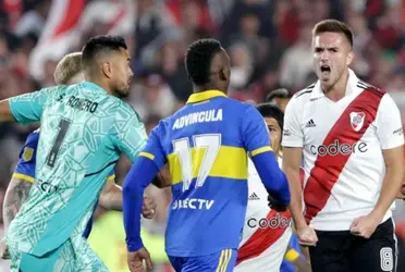 El jugador de River gritó el gol de su equipo en la cara de los jugadores de Boca en el Superclásico.