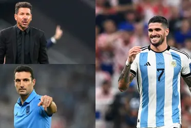 El volante argentino diestro es titular indiscutido en Atlético Madrid como en la selección albiceleste.