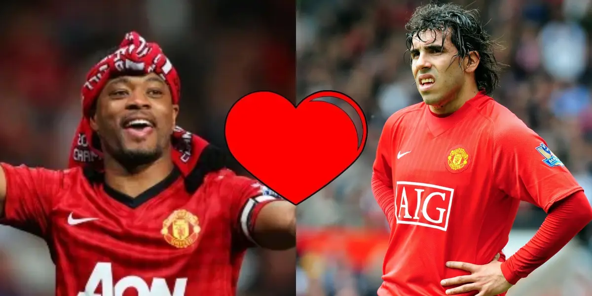 Evra y Tévez