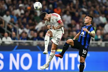 Lautaro, Di María y el “Mariscal” de la selección argentina protagonizan el encuentro en el Estadio Giuseppe Meazza y ya hubo un cruce picante.